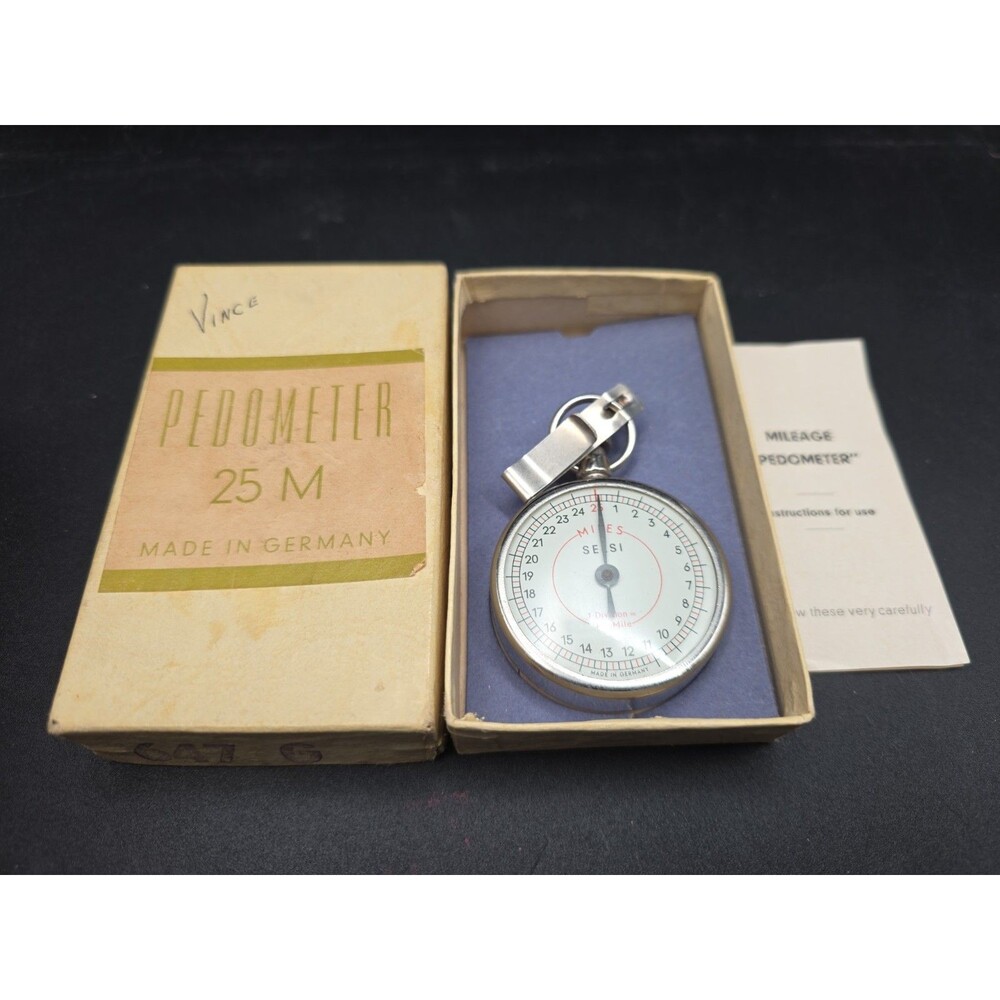 Pedometer 25 M Made In Germany Unused 647 G